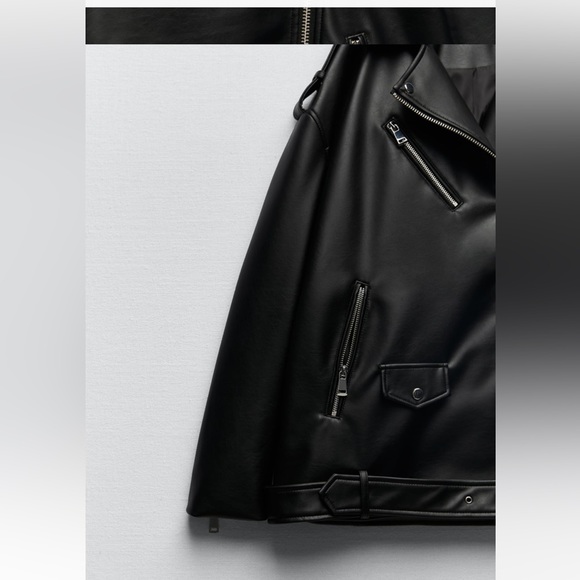 Brand New Zara Oversize Faux Leather Jacket, size M - Picture 5 of 8